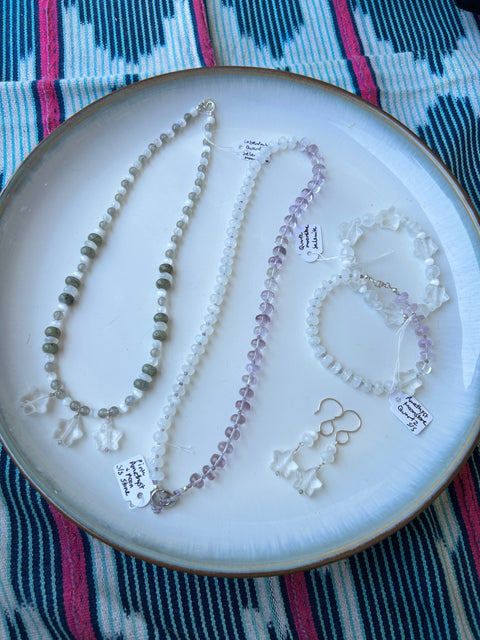 Full Moonstone and Amethyst Jewelry