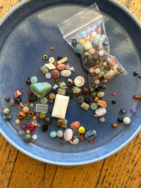 Stone Bead Bin Bag : African and Czech Glass, Stone, Wood, Bone and more