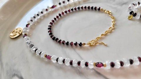 Moonstone & Garnet Set