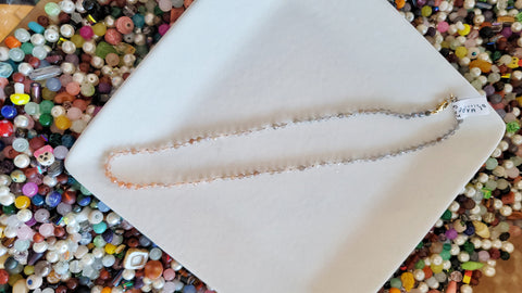 Ombre moonstone and sunstone necklace