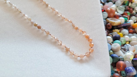 Ombre moonstone and sunstone necklace