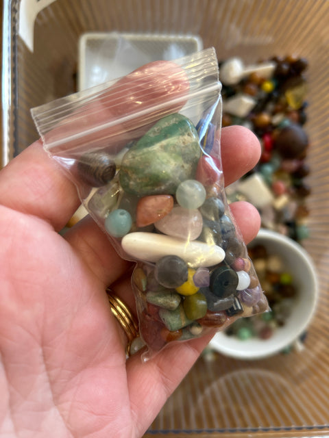 Stone Bead Bin Bag : African and Czech Glass, Stone, Wood, Bone and more