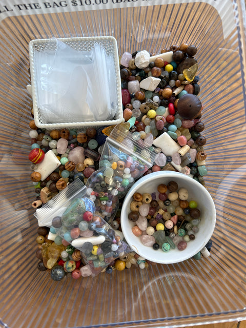 Stone Bead Bin Bag : African and Czech Glass, Stone, Wood, Bone and more