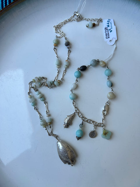 Fishing Necklace and Bracelet Set