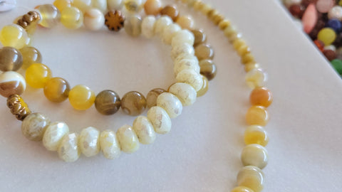 Yellow Tiger's Eye necklace and bracelet set