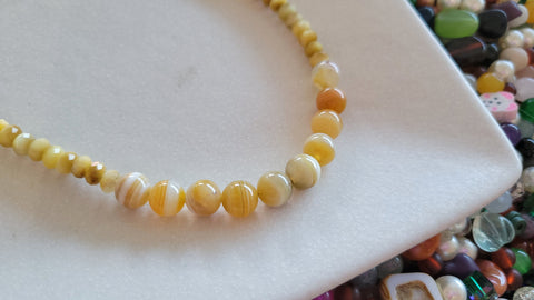 Yellow Tiger's Eye necklace and bracelet set